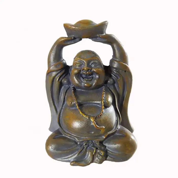 Statues de Bouddha rieur couleur pierre