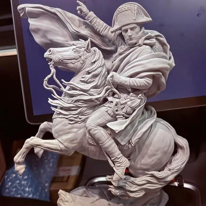 Statue Napoléon à cheval 16cm/22cm/30cm, Figurine historique classique, Sculpture imprimée en 3D, Ornement de collection pour bureau