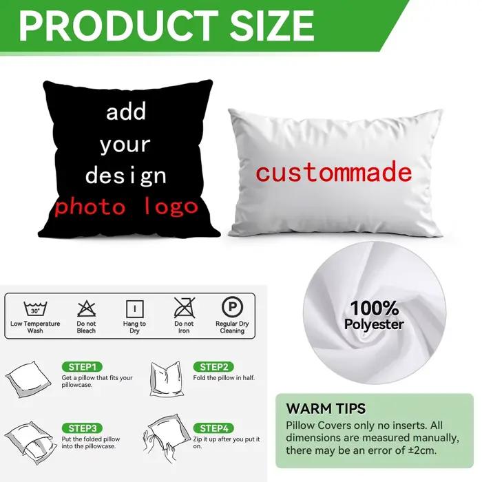 Housse de coussin imprimée avec image personnalisée