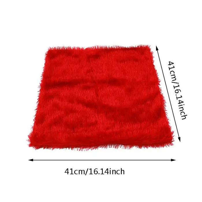Housse de coussin en peluche et fourrure de velours