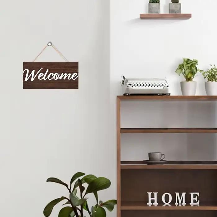 Plaques d'art en bois pour décoration murale de bienvenue