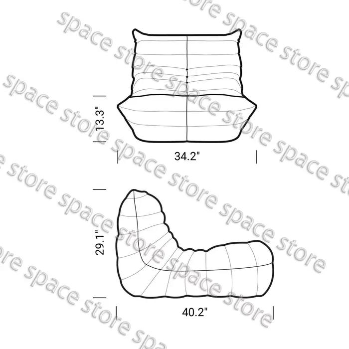 Caterpillar canapé balcon loisirs chambre salon paresseux canapé simple chaise longue moderne canapé bureau loisirs