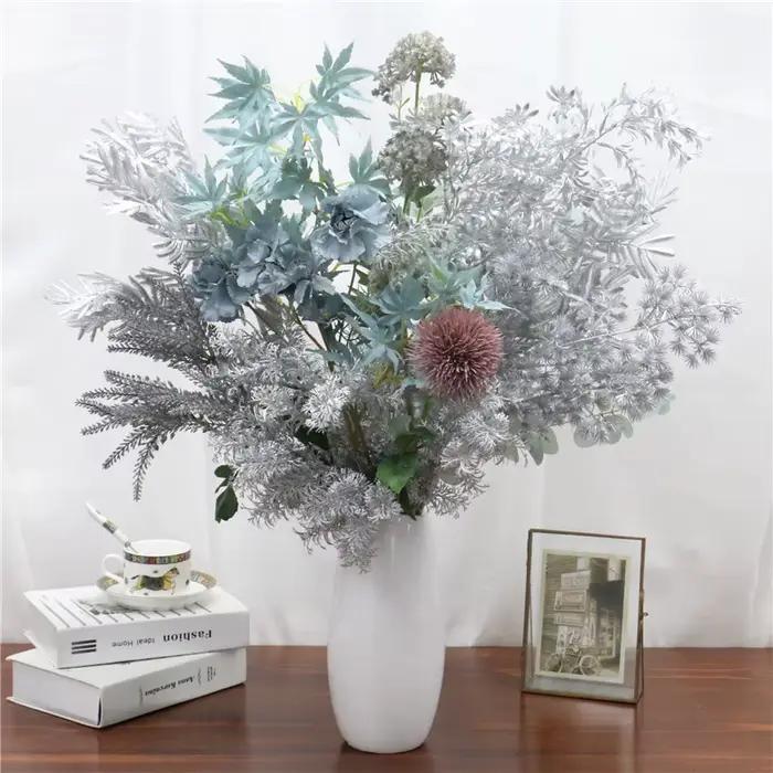 Arrangement floral en soie serie argent gerbera 40 à 100cm pour mariage noel cérémonie décoration intérieure extérieure