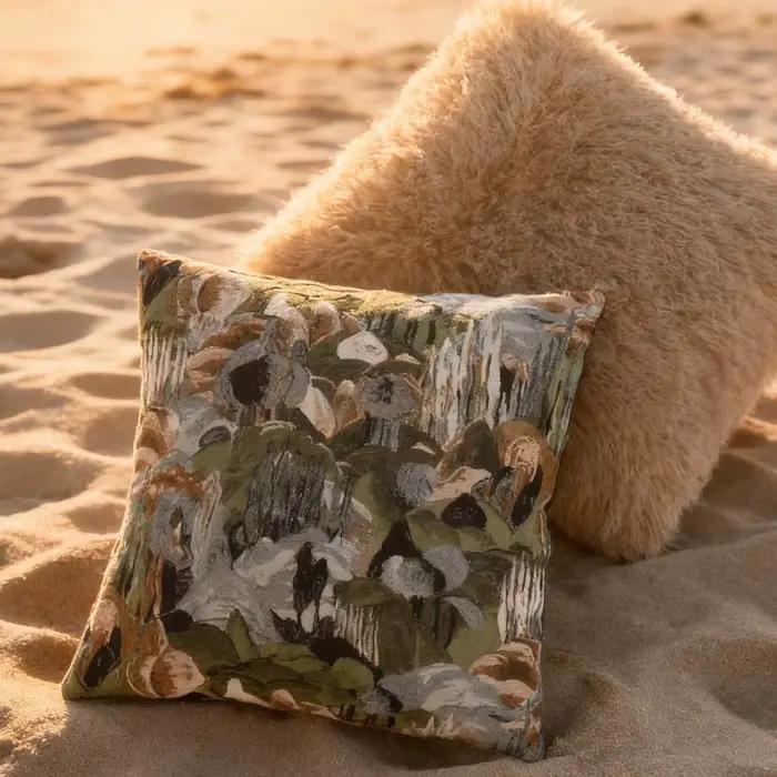 Housse de coussin de luxe en Imitation laine