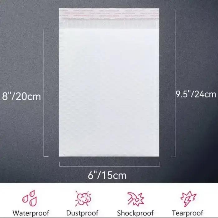 Enveloppes rembourrées XR blanches, taille 9.5x6 pouces, taille moyenne, emballage opaque, sacs d'expédition étanches à fermeture automatique