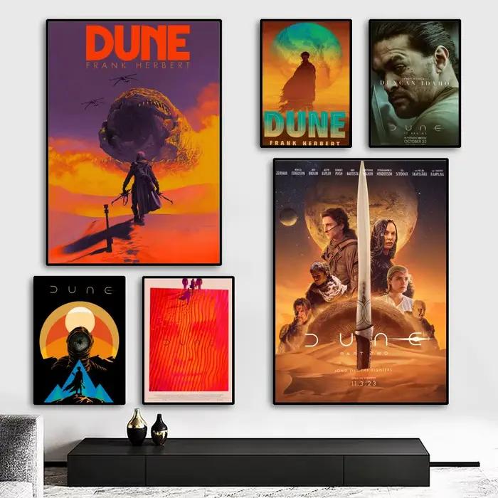 Affiche de film science fiction Dune Part 2 design moderne haute résolution décoration murale pour maison salon chambre à coucher bar 2024