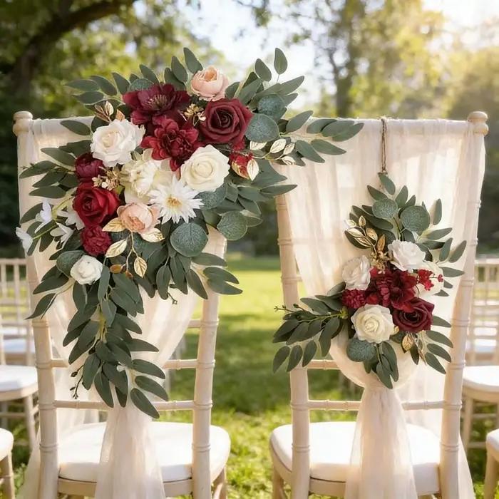 Guirlandes de fleurs artificielles bohèmes pour arche de mariage