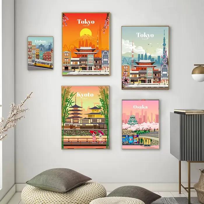 Affiche de ville de voyage de renommée mondiale moderne, peinture sur toile de Rio de Janeiro, art mural de chambre à coucher, paysage, bureau, décoration d'intérieur, cadeau de gestion