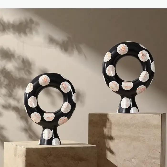 Vase Pop Art, artisanat moderne, décoration de bureau, fleurs artificielles, arrangement de fleurs décoratives, vase floral, décoration esthétique de la pièce