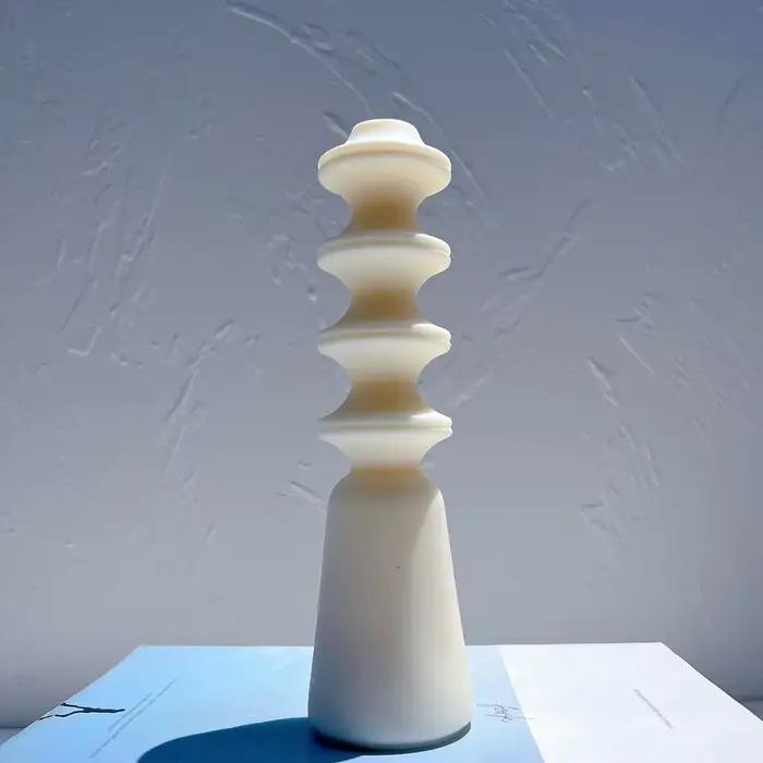 Moule à bougie pilier cylindrique en silicone géométrique