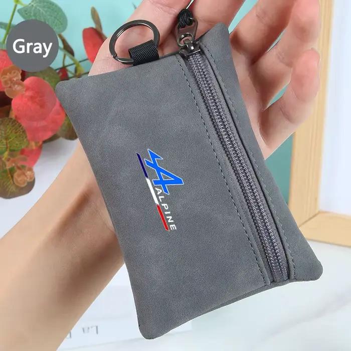 Nouvelle pochette porte-clés en daim pour emblème de voiture, porte-cartes pour Alpine A290 GTS A110 Espace Austral Duster Lodgy Koleos, accessoire