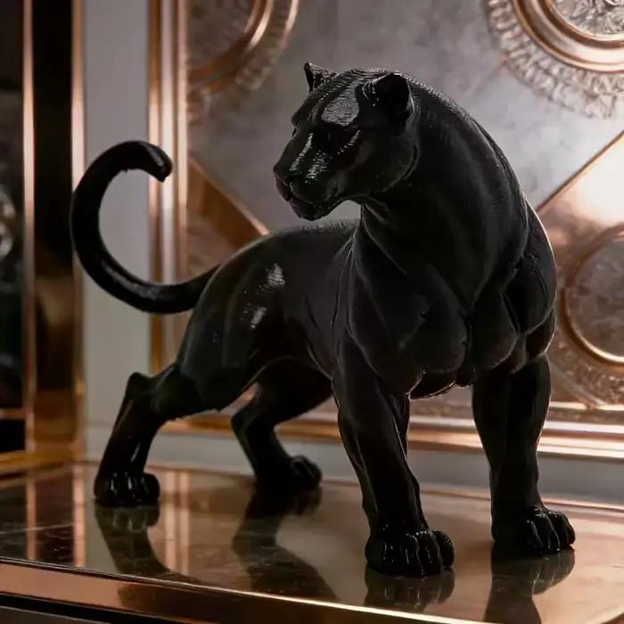 Statue de panthère imprimée en 3D, 1 pièce, pour décoration de bureau, cadeau créatif, décoration de tableau de bord de voiture, décoration de la maison
