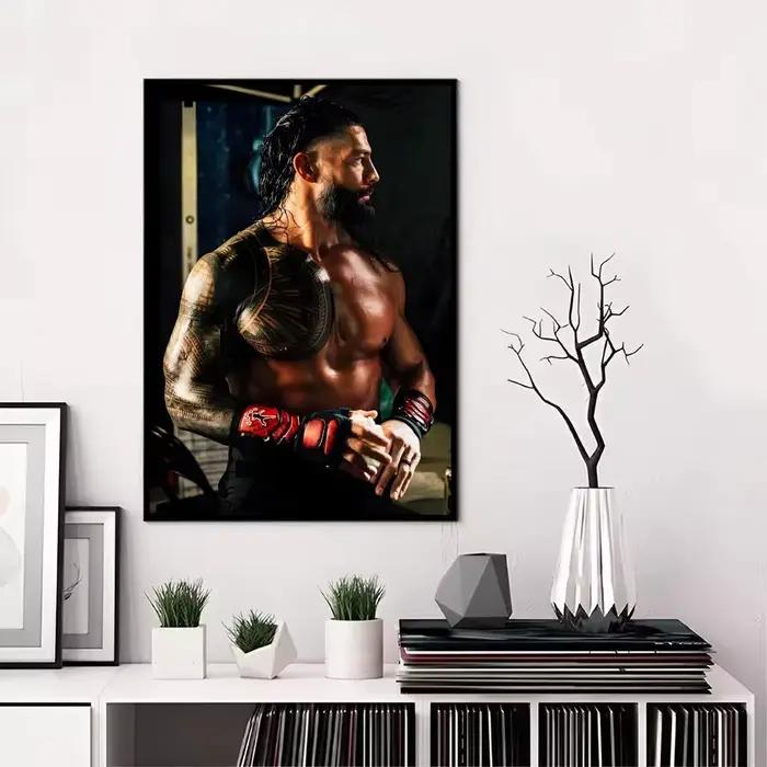 R-roman r-reigns affiche de lutte professionnelle impression HD toile murale personnalisée Photos d'art pour salon décor à la maison