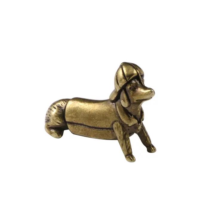 Figurines décoratives en laiton pour chien de compagnie
