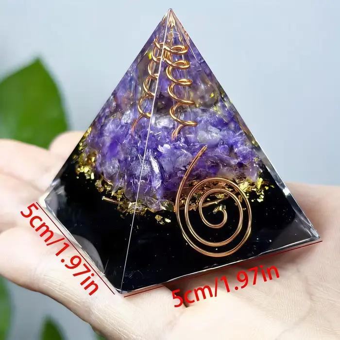 Pyramide d'Orgone en Obsidienne