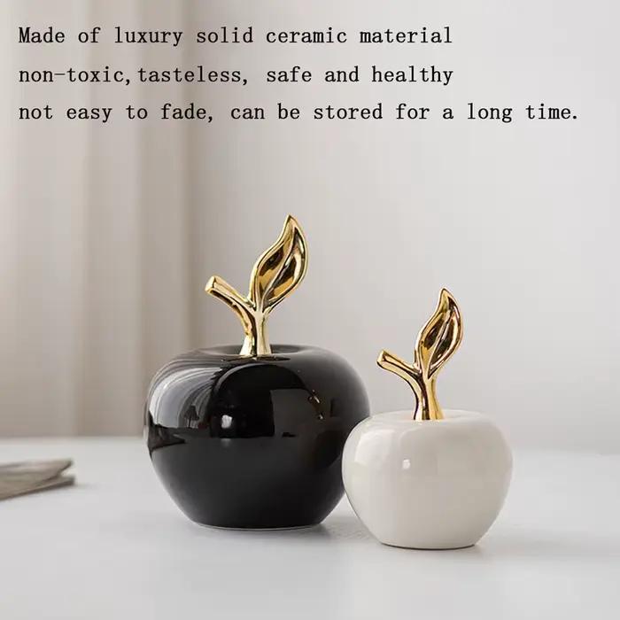 Classique Style européen en céramique mignon drôle noël fruits ornement maison chambre Figurines artisanat bureau décor Statues Sculpture