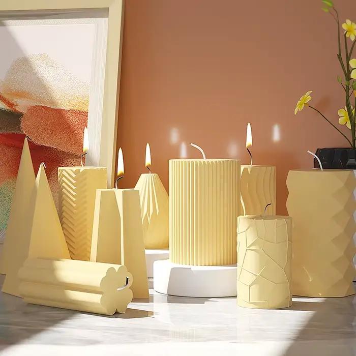 Moule à bougie cylindrique en Silicone
