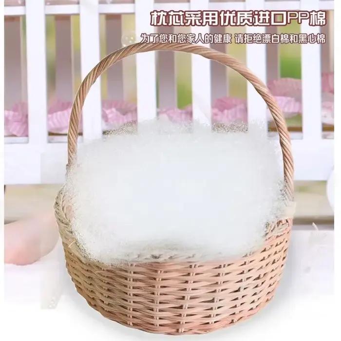 Coussins en polyester coton modernes blancs et bleus confortables pour canape et lit occasions spéciales