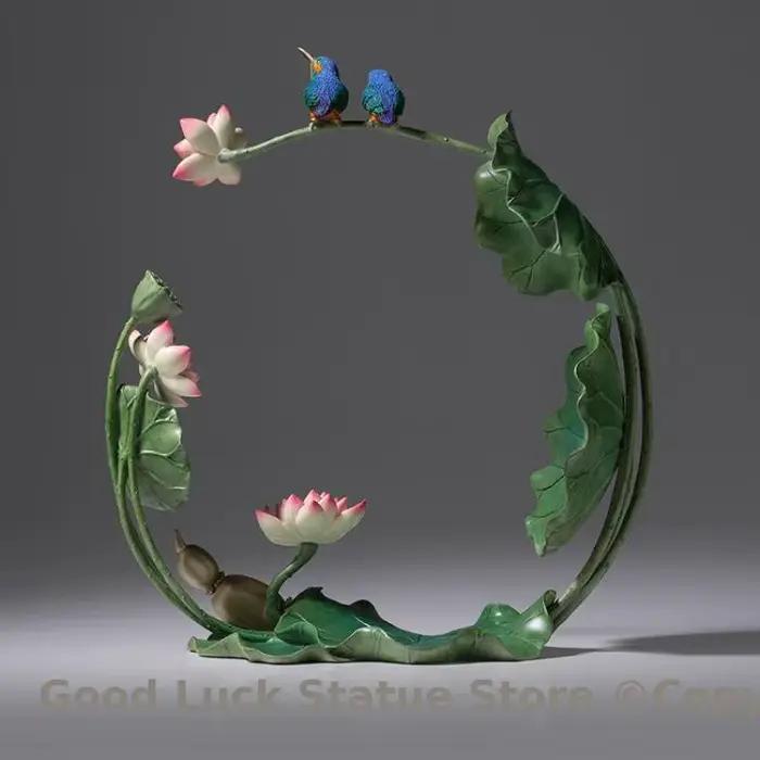 Célèbre sculpteur à collectionner postmodernisme romantisme réaliste lovebird bronze Sculpture ART maison bureau Bar statue décorative