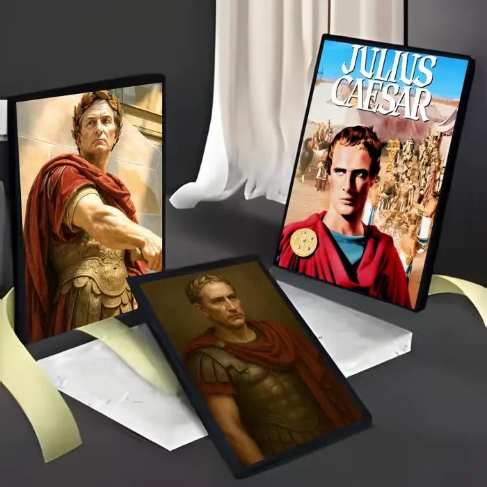 Affiche en plastique haute définition G-Gaius Julius Caesar moderne pour salon bar ou cadeau historique