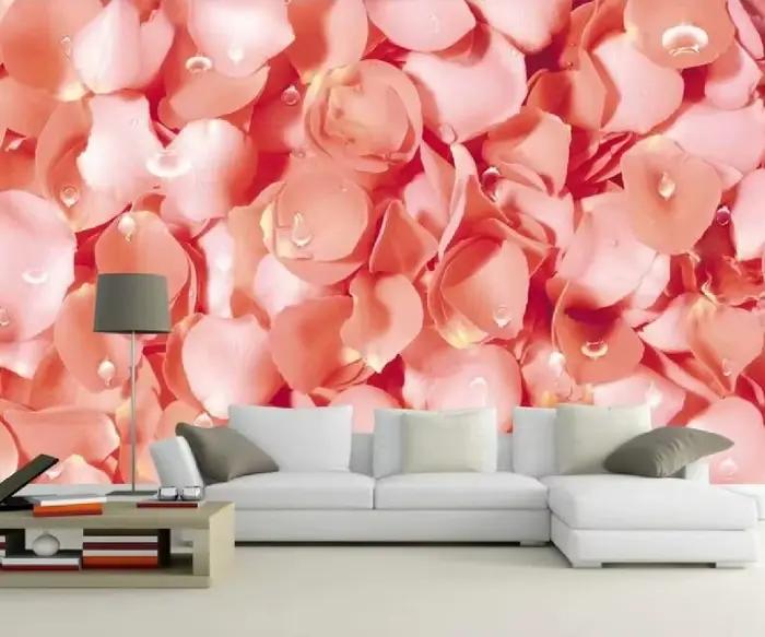 Papier peint nordique moderne rose sur mesure beibehang fond d'écran en soie résistant à l'humidité et aux moisissures absorption du son et isolation thermique pour salon chambre à coucher étude cuisine chambre d'enfants maison de mariage chambre des aînés ```