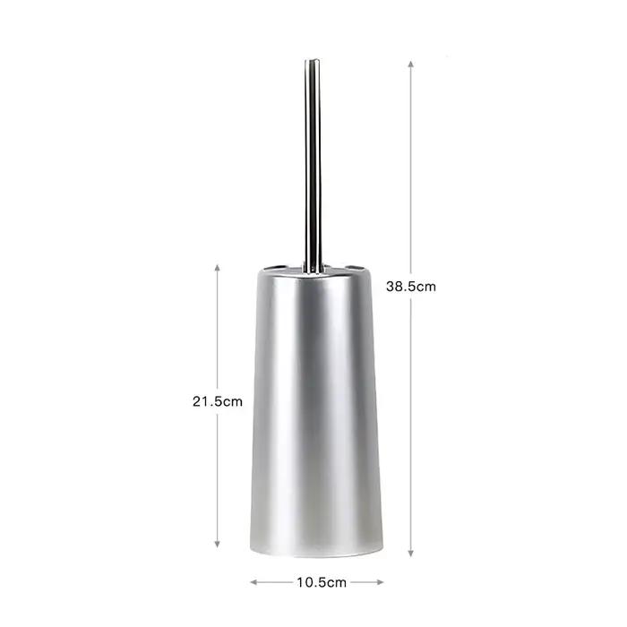 Brosse de toilette dorée avec support