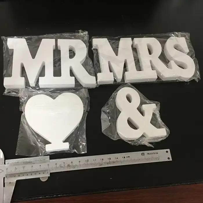 Bricolage décor à la maison lettres en bois Alphabet mot mariée fête de mariage