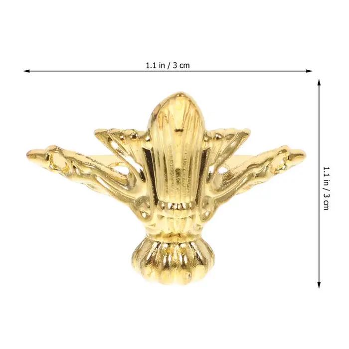 Support de Pieds de Boîte à Bijoux en Alliage de Zinc, 20 Pièces, Boîtier en Bois, Protecteur d'Angle