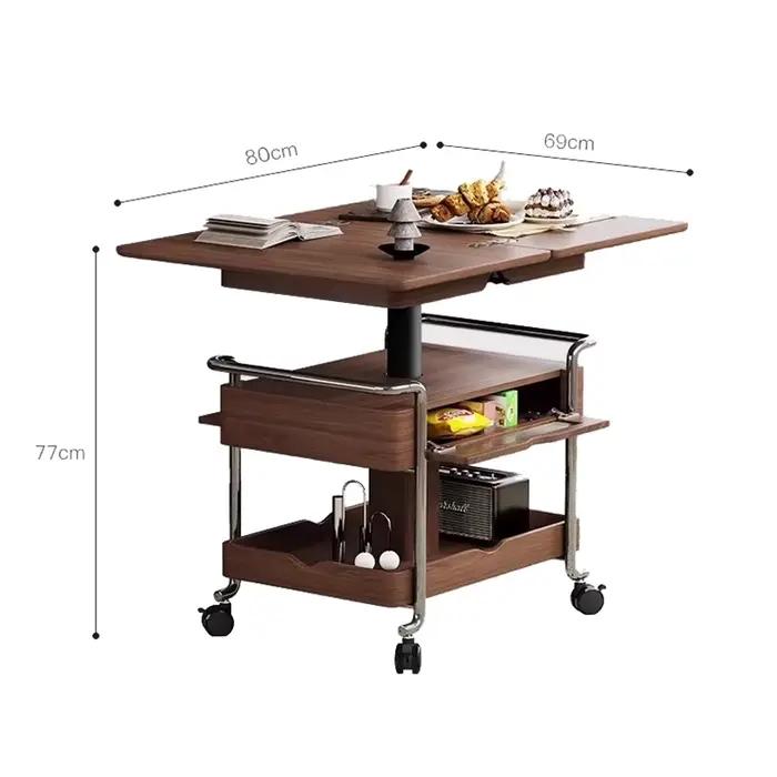 Tables basses multifonctions modernes sur roulettes rangement