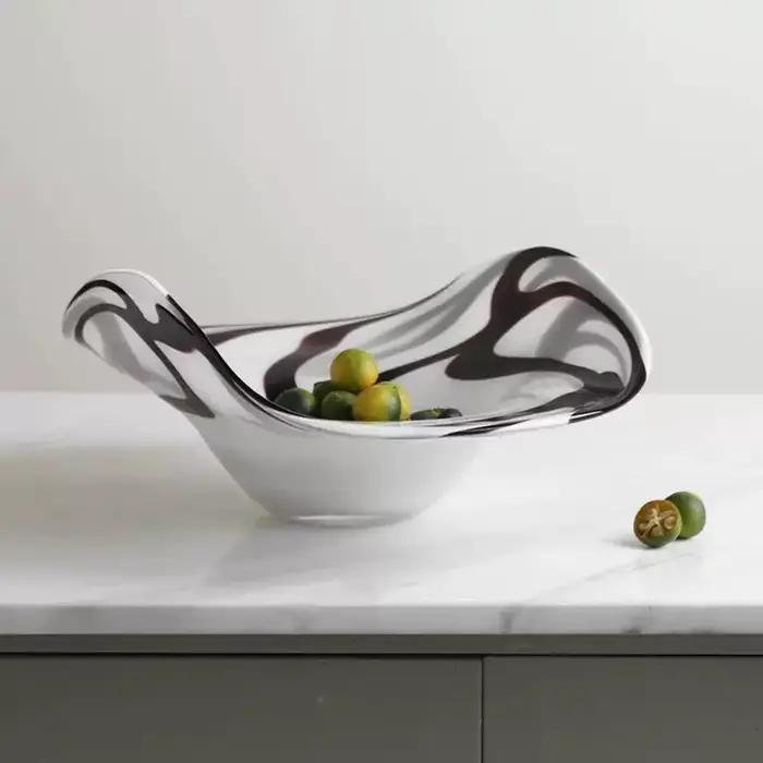 Vase en verre texturé créatif pour la décoration de la maison