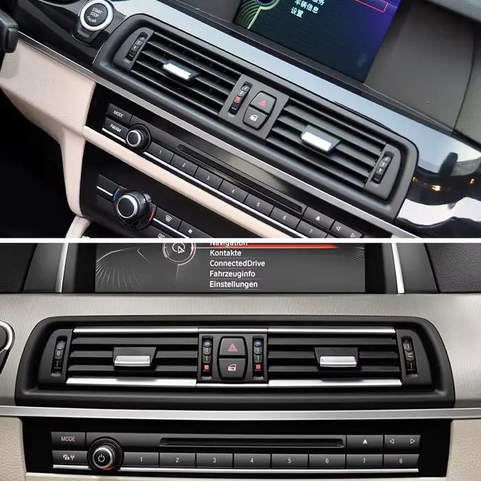 Grille de tableau de bord de console avant de voiture, climatiseur AC, accessoire d'aération, BMW Série 5, 520, 523, 525, 528, 535i, 2011-2017, F10, F11