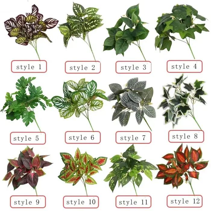 Gazon artificiel vert plantes de décoration murale