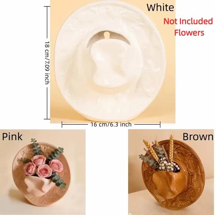 Vase chapeau de cowboy minimaliste unique