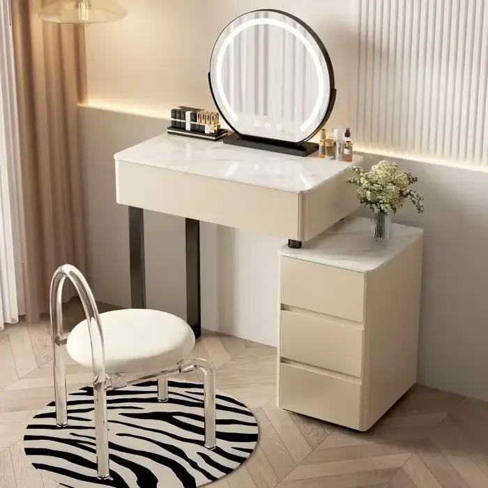 Table de vanité de chambre moderne organisateurs nordiques rangement Table de vanité de filles Style européen Tocador Maquillaje meubles de maison
