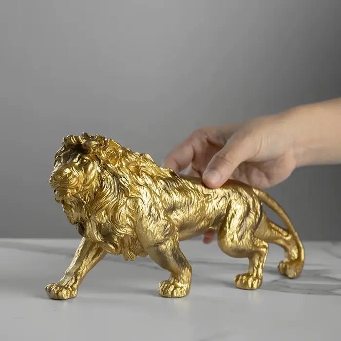 Vilead – Statue de Lion en résine de 25cm de long
