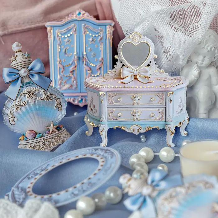 8 paquets/LOT de autocollants en papier décoratifs rétro, mignons et charmants, série de lettres à fleurs Rococo