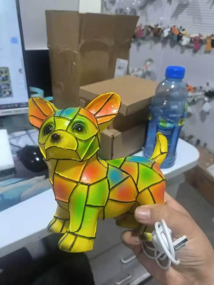 Amusant Unique artistique mignon chien en forme d'ornement décoratif petite veilleuse moderne nouveau Design éclairage atmosphérique