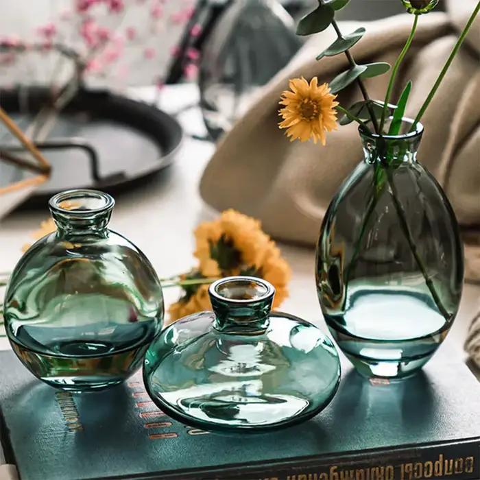 Ensemble de Mini Vase créatif en verre Transparent