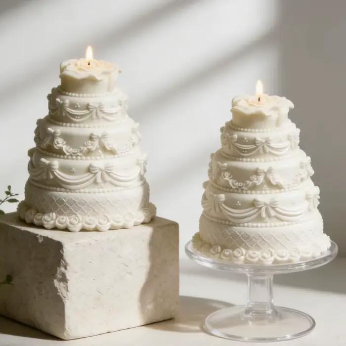 Moule en Silicone en forme de gâteau Rose