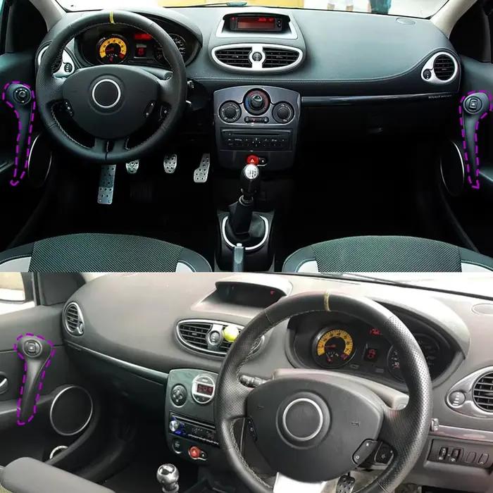 CLIO 3 Kit d'assemblage de poignée de porte intérieure avant gauche droite de voiture de remplacement pour Renault 2005-2009 8200815900 8200815918