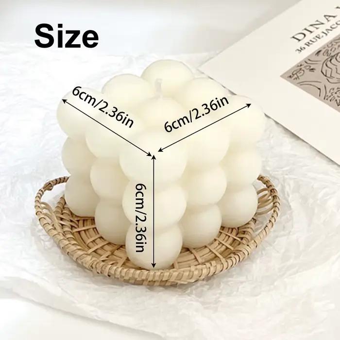 Bougie boule de petit Cube parfumée à la vanille