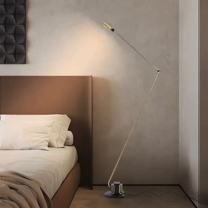 Lampe sur pied de style italien pour salon et chambre à coucher, style simple, lampe de lecture pivotante réglable, décoration intérieure, éclairage intérieur