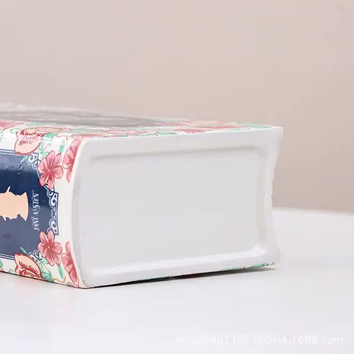 Vase de livre rétro, décoration de bureau