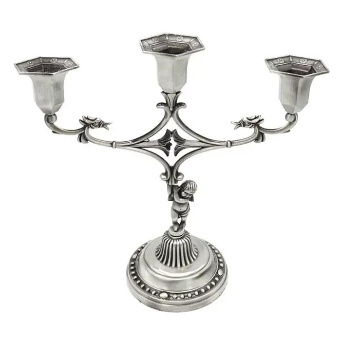 Avec poignée bougeoirs chrétiens classique antirouille Crucifix support de Table facile à transporter