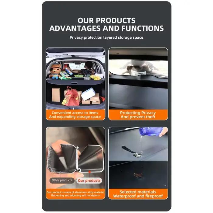 Housse de chargement rétractable pour Haval H3 2024, organisateur de coffre, bouclier de confidentialité, accessoire automobile