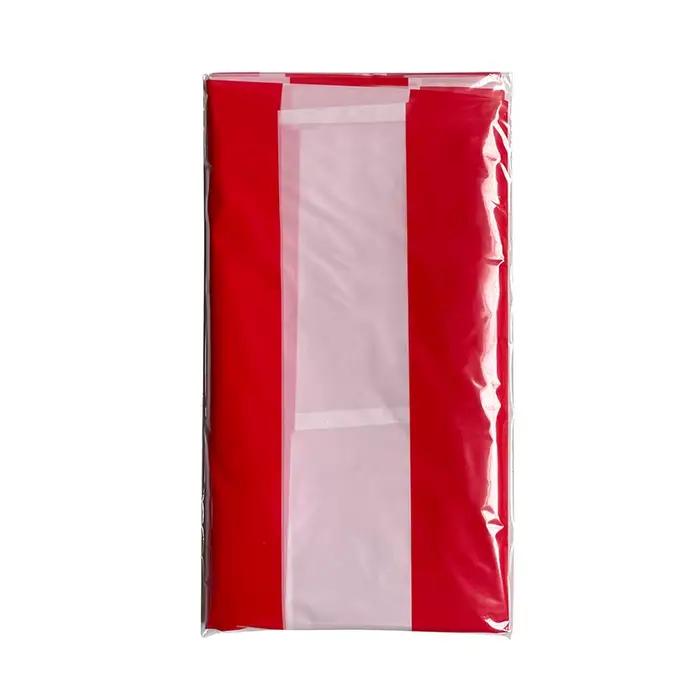 Nappe jetable à rayures rouges et blanches de noël