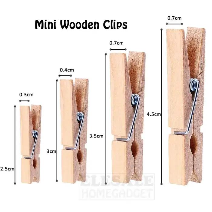Clips en bois décoratifs multi-usages artisanat bricolage pince à linge photo organisation bureau maison cadeau spécial