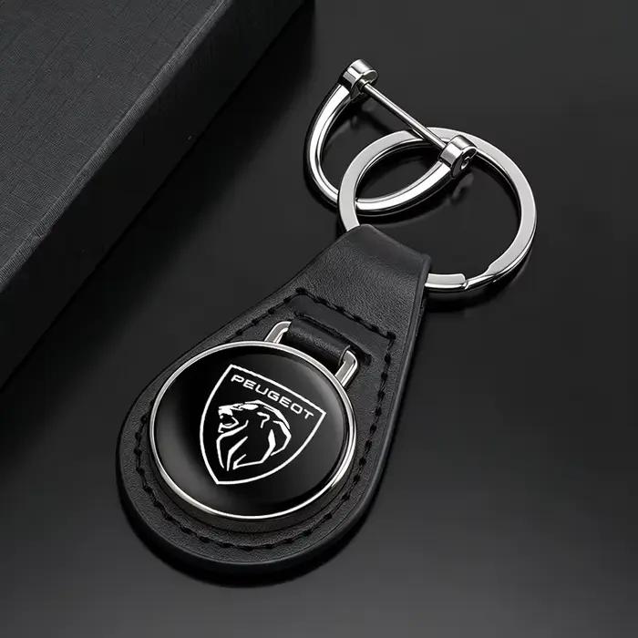 Porte-clés de voiture, accessoires, pendentif, anneaux métalliques pour Peugeot 408 4008 308 3008 Rifter 5008 508 2008 208 Rcz 407 108 306