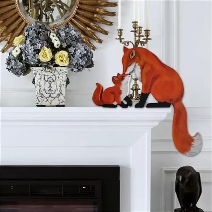 Décoration de porte de renard