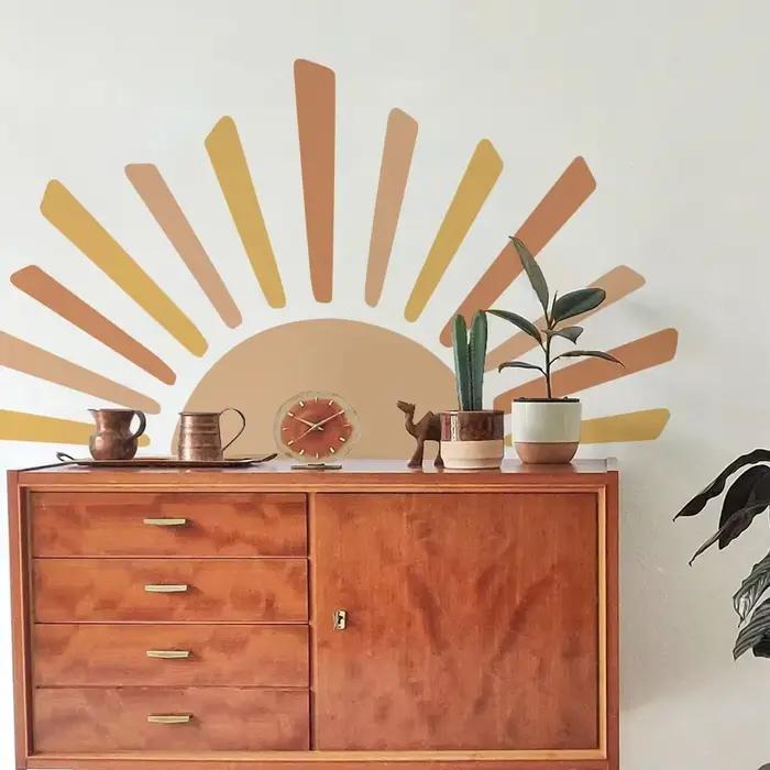Boho Half Sun Wallpaper Decal